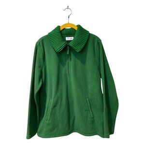 D & Co (Denim & Company) Kelly Green Fleece Pull-Over-Medium